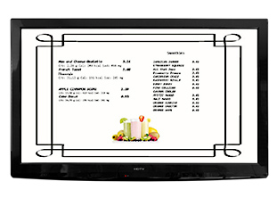 Digital Menu Boards Sample 2