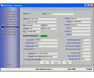 Vendor Integration Screenshot 1